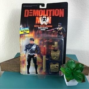 Demolition Man Action Figure Sylvester Stallone Battle Baton Spartan Vintage Toy